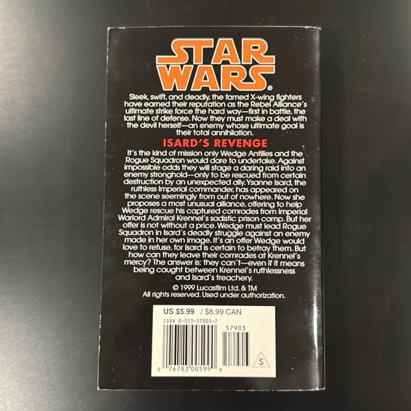Star Wars X-Wing #8: Isard’s Revenge- Paperback Novel - Picture 2 of 7